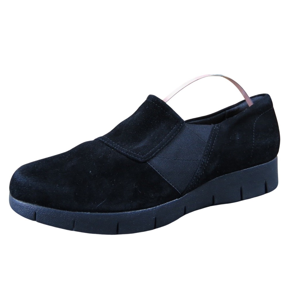 Clarks Daelyn Monarch Women's 8 Black Suede Slip-On Comfort Shoes